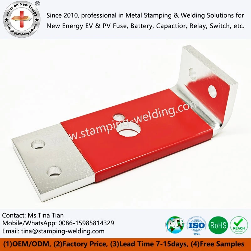 Powder-finished insulated busbar
